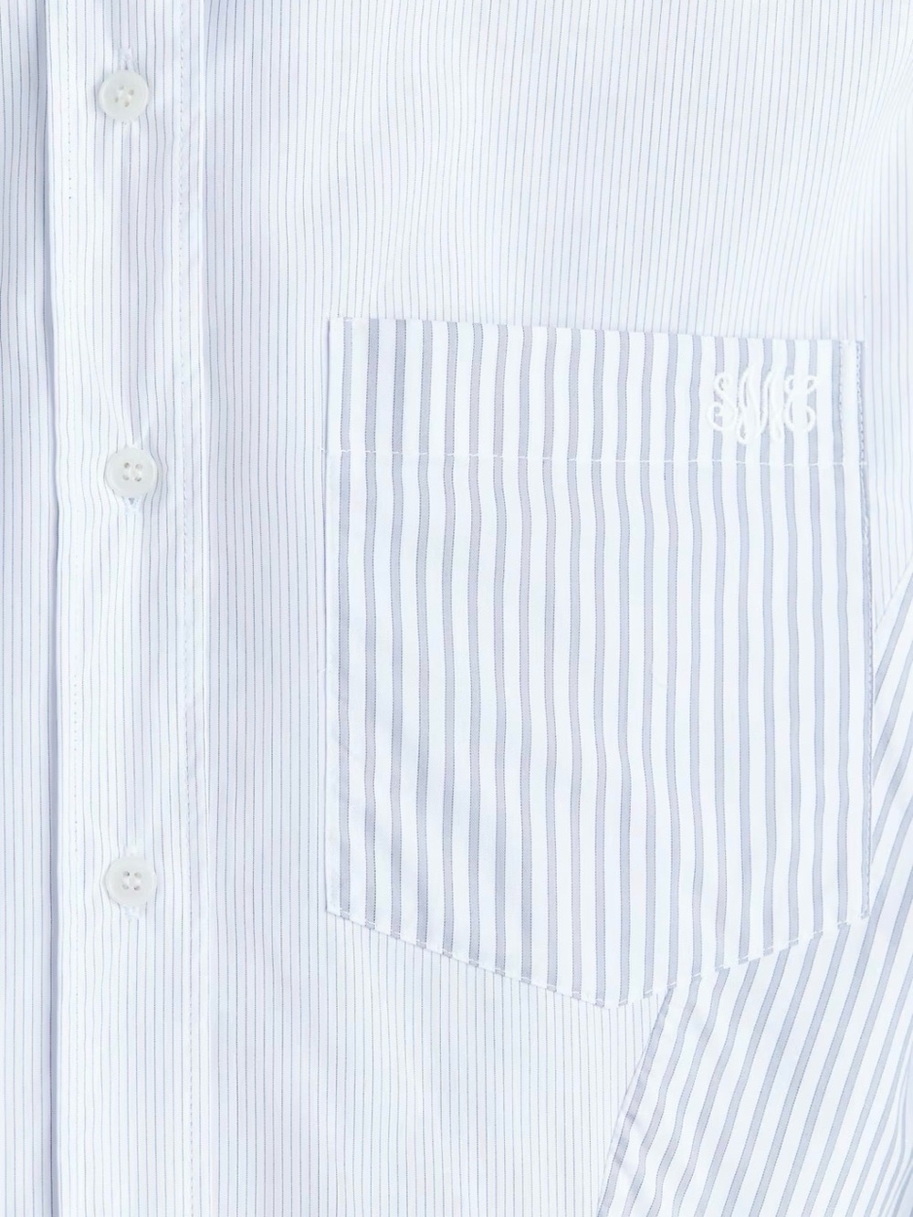 Cotton Poplin Striped Shirt Dress - Casual Button-Down - Picture 6 of 8